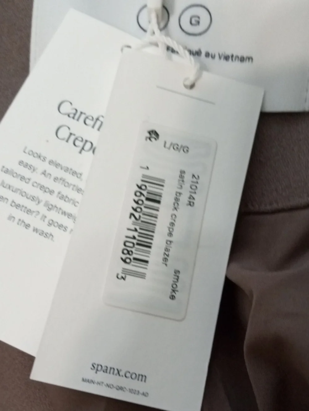 Spanx Blazer Tags